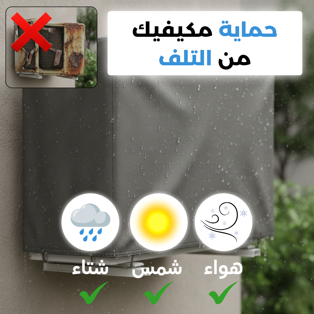 غطاء مكيف ممتاز – مقاوم للرياح والأمطار بكل قوة