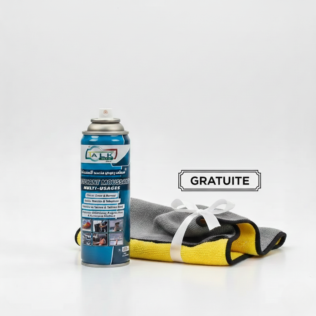 رغوة تنظيف متعددة الاستعمالات + منشفة