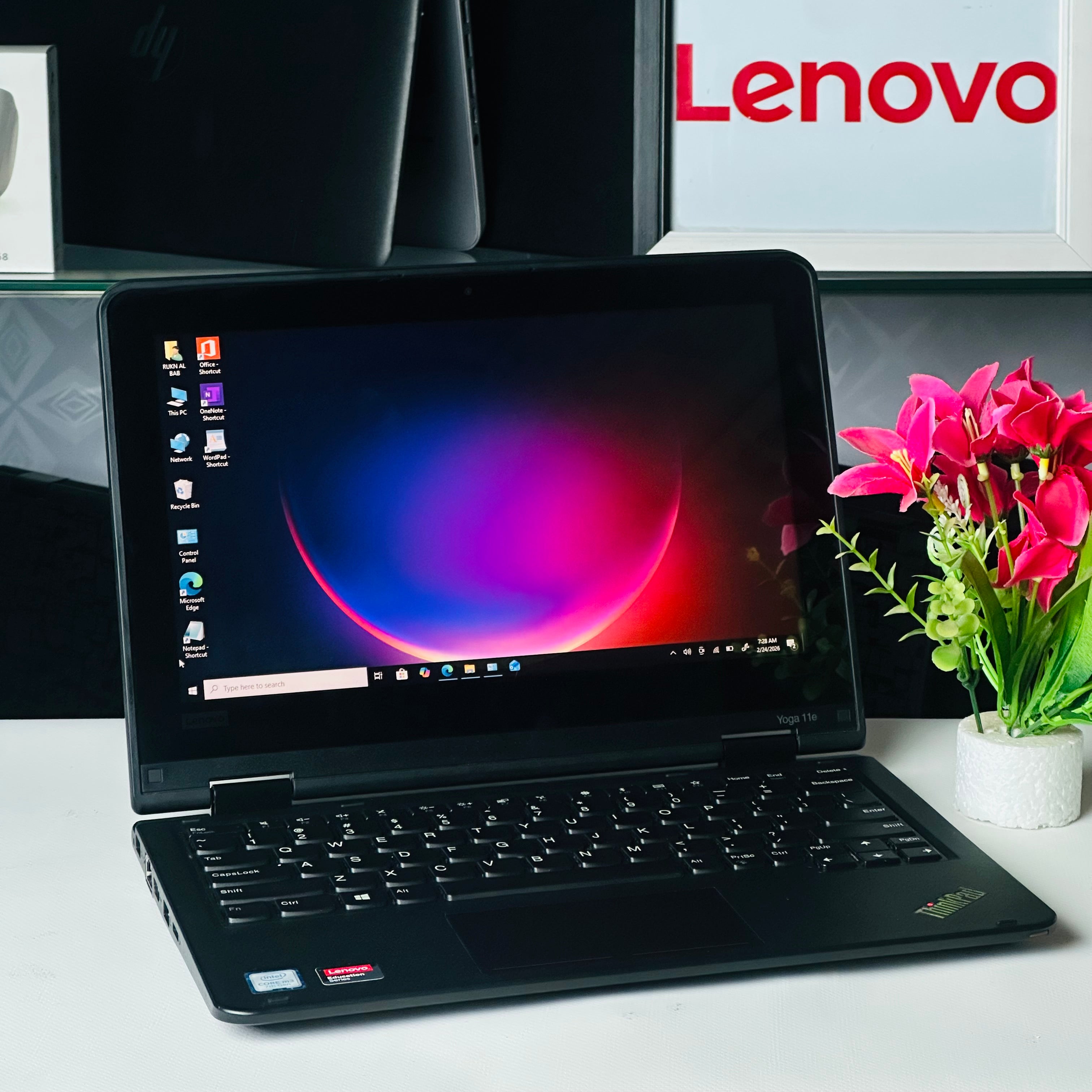 LAPTOP LENOVO THINKPAD YOGA 11E M3 7TH 8GB 256GB SSD 11.6 X360 ÉCRAN TACTILE